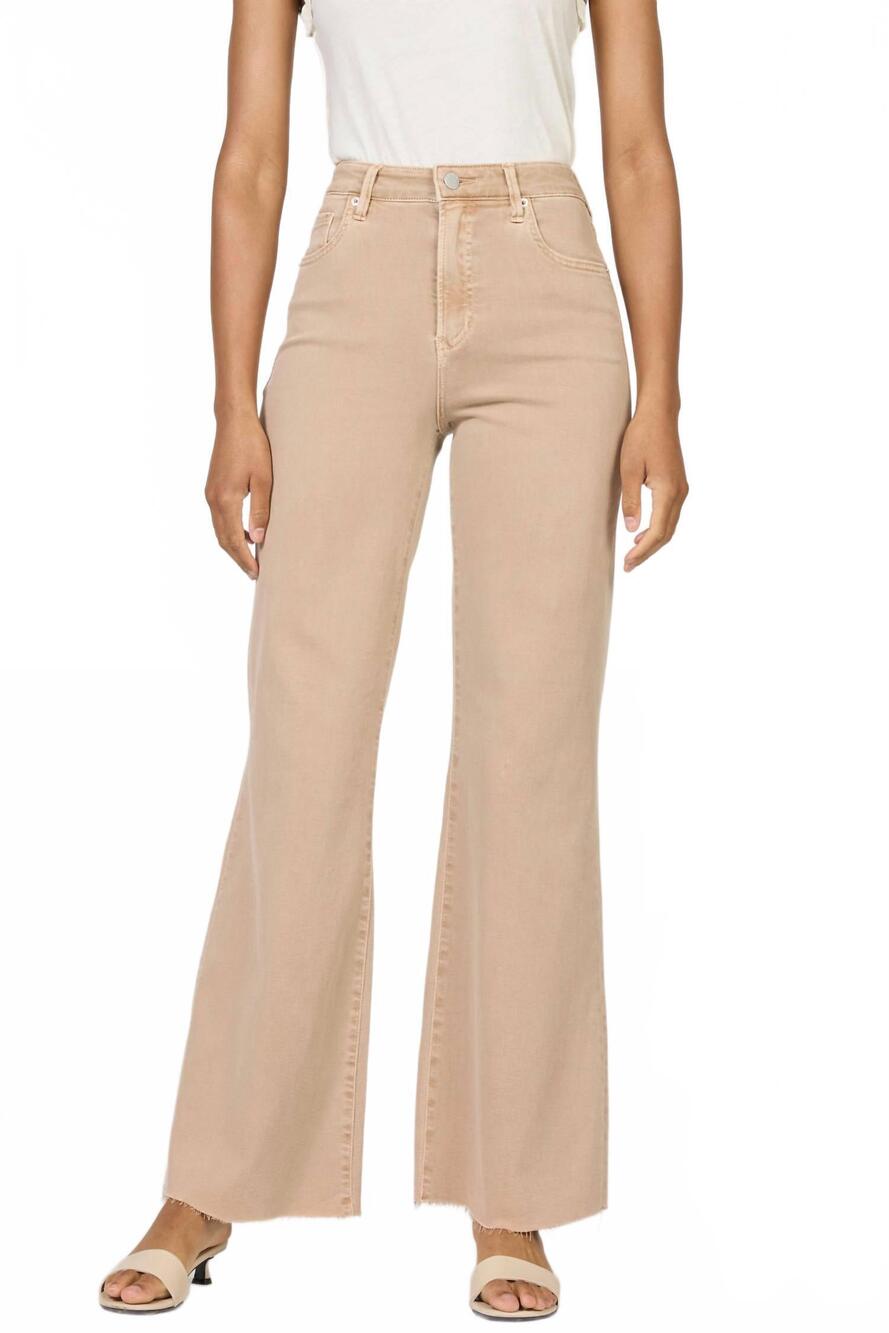 NEW DEAR JOHN DENIM fiona wide leg jeans in warm taupe
